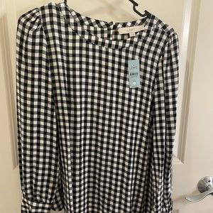 Loft Petite Gingham Top